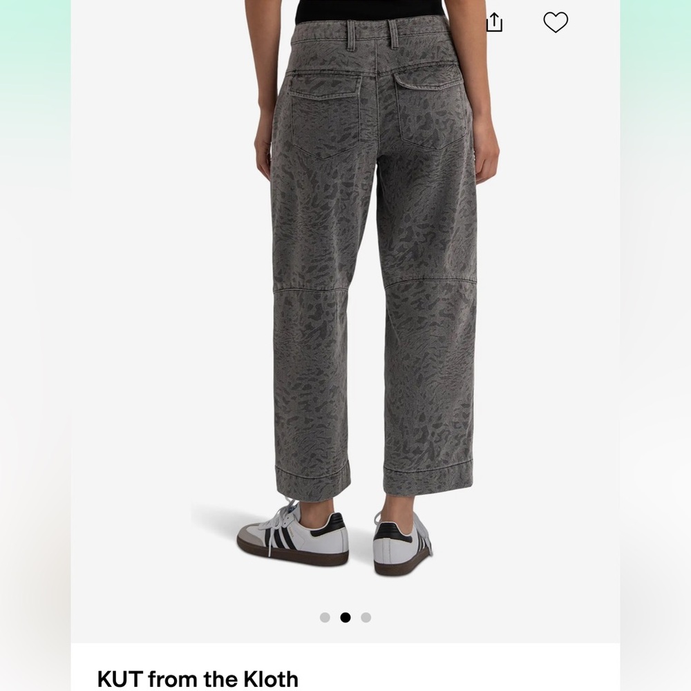 Kut from the Kloth Ashton Wide Leg Pants in Gray - Picture 6 of 7